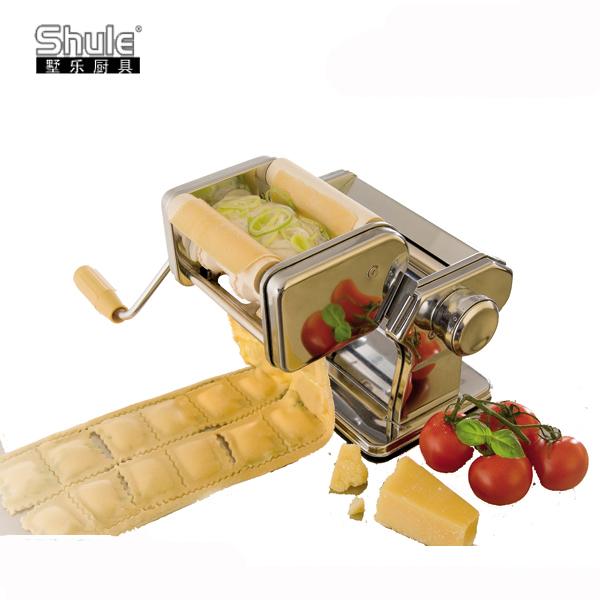 Shule Electric Ravioli Pasta Maker with Motor Automatic Pasta Machine with  Hand Crank and Multifunctional Rollers